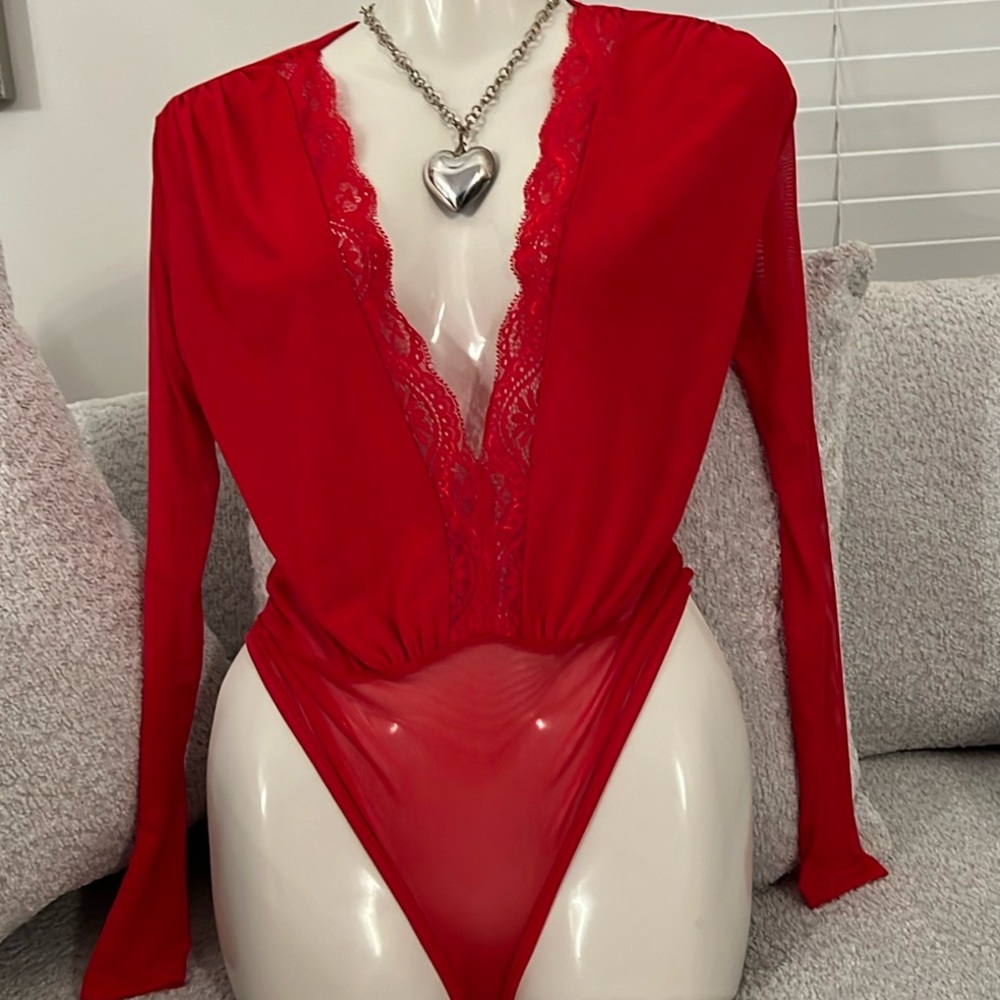 Red Sheer Lingerie